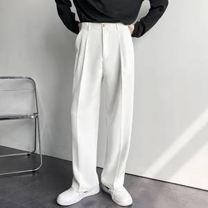 New Draped Straight Men Pants Fashion Business Korean Loose