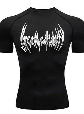 2024 Men's Compression Long Sleeve Black Gym Workout T-Shirt