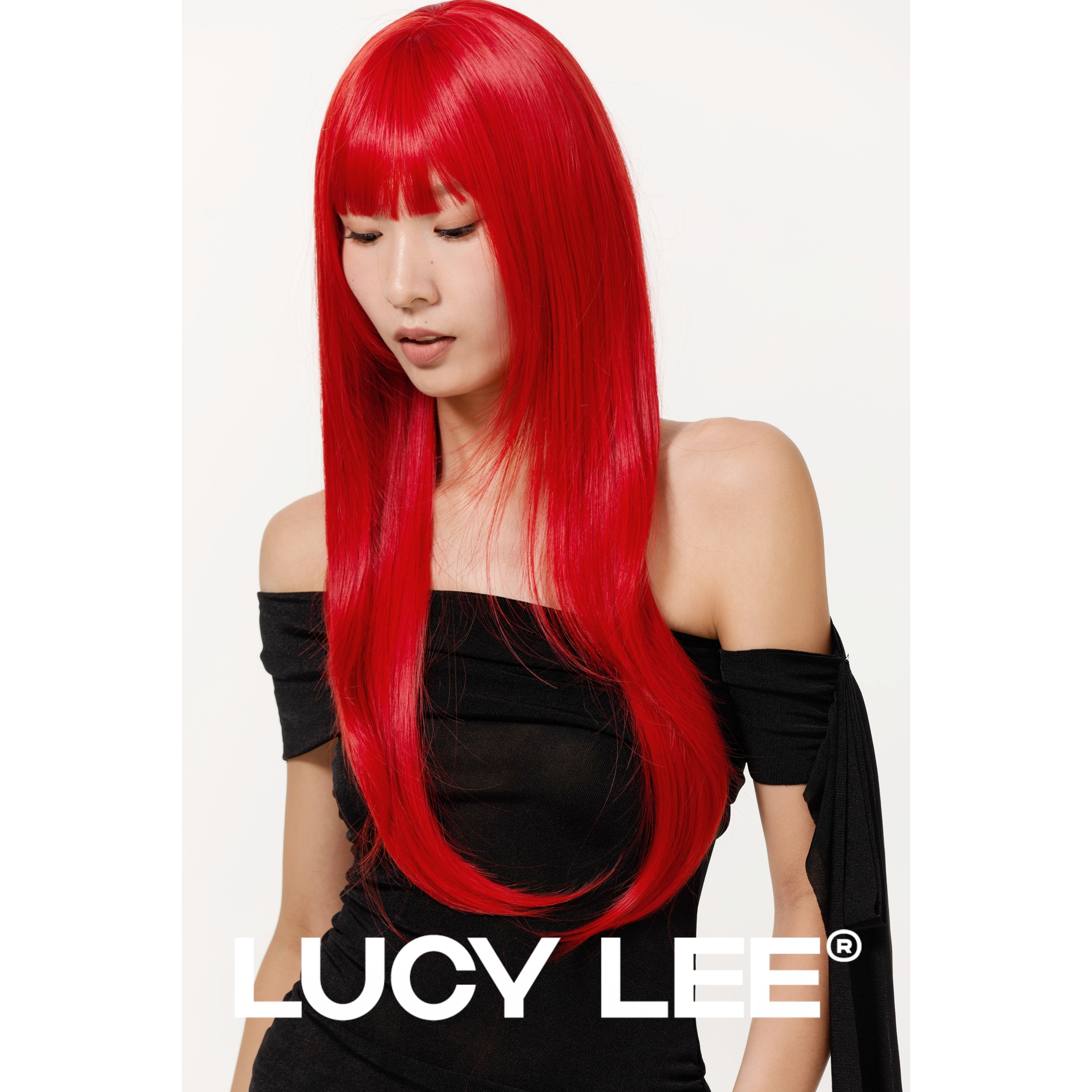 LUCYLEE【免戴发网免修剪的假发-红发吉赛尔】精修西西红刘海假发