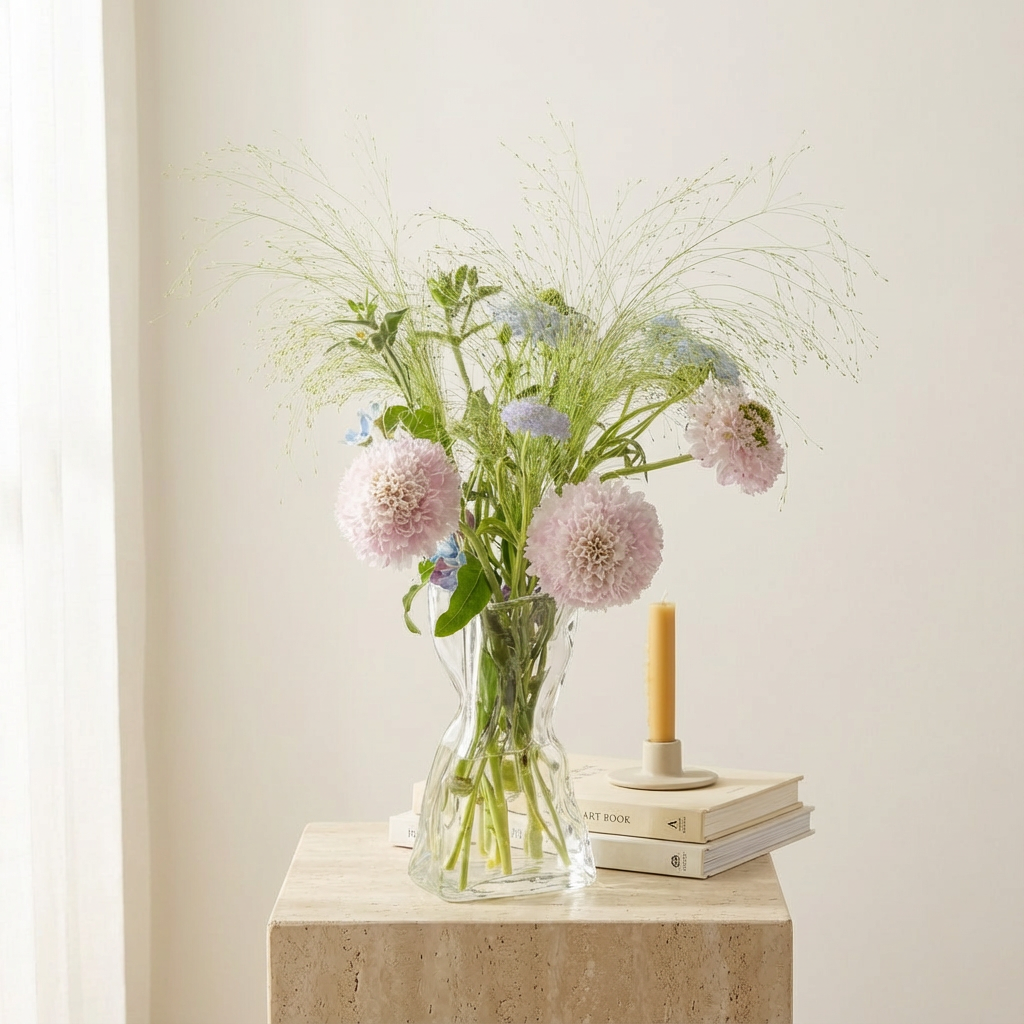 轻奢小花瓶插花鲜花干花玻璃花瓶摆件高级装饰品水培桌面透明器皿,家居饰品,花瓶,淘宝优惠券,粉丝福利购,淘宝优惠卷