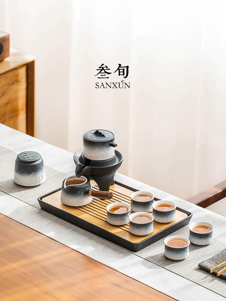 功夫茶具套装家用喝茶泡茶中式简约陶瓷客厅干泡高级新款茶盘定&r