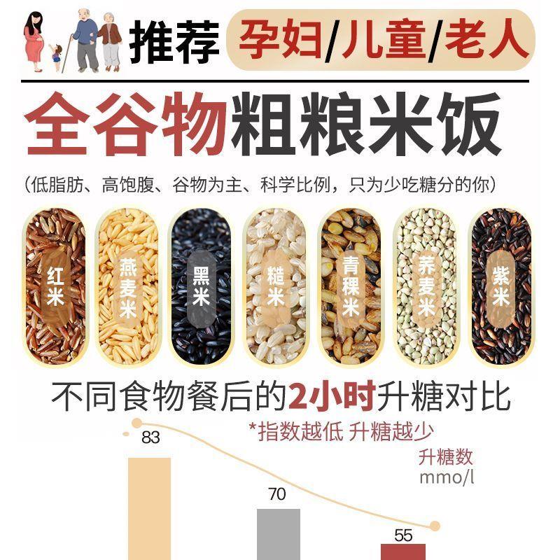 糖尿人专用主食品脂代餐七色糙米杂粮饭五色低脂糖尿病人主食粗粮