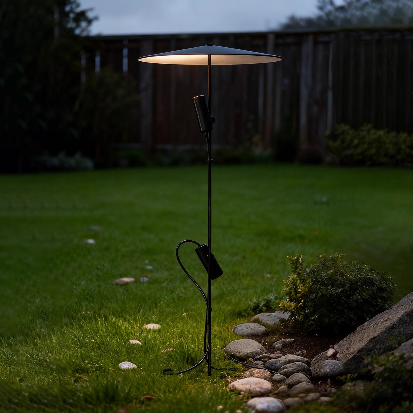 刻为户外防水花园灯双头可调节