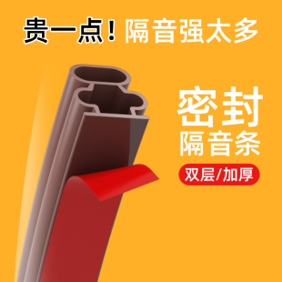 盼盼防盗门密封条隔音防撞外门子母门缝防风压边条老式入户门挡风