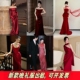 出租赁敬酒服新娘2026新款 缎面主持人礼服裙大合唱团宴会晚礼服租
