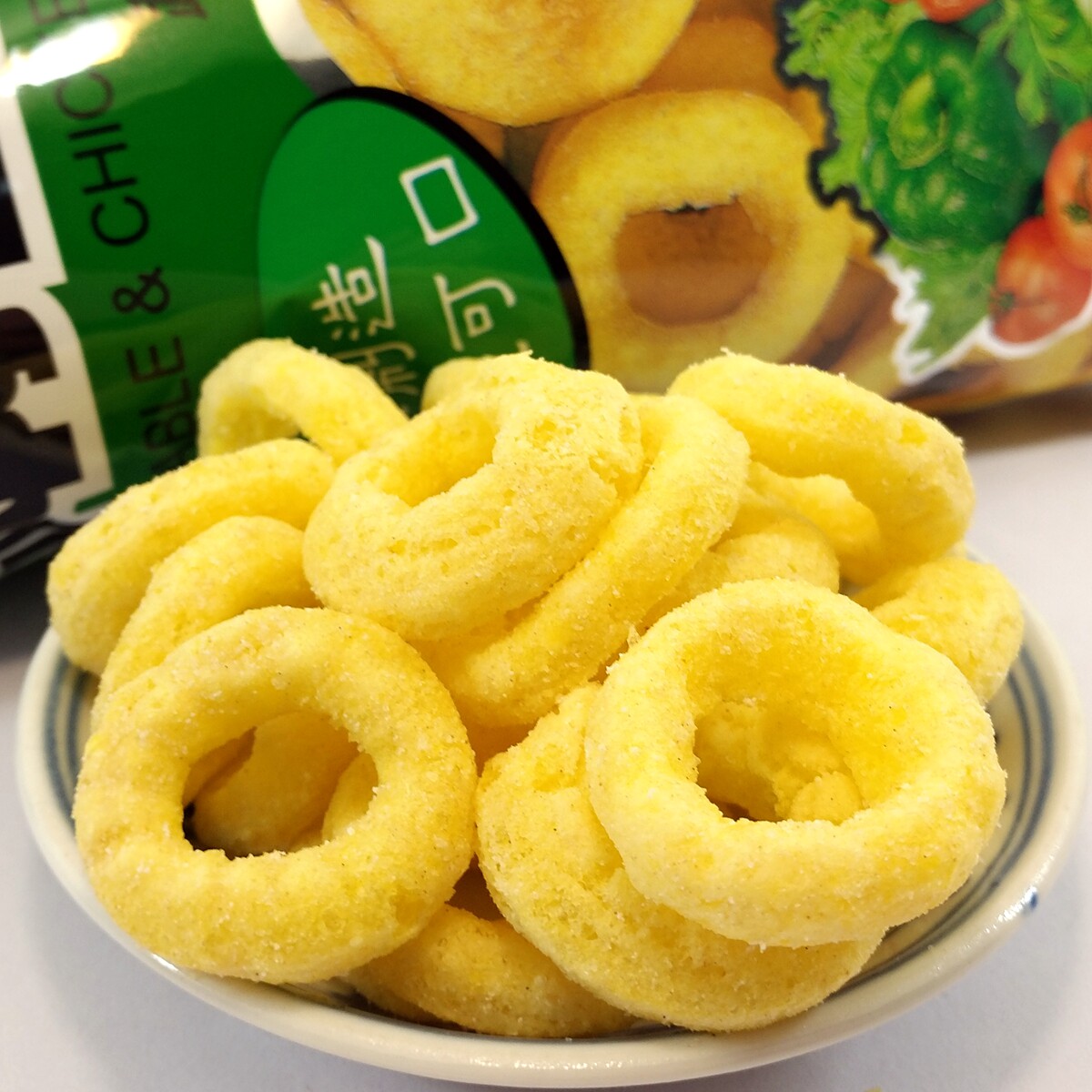 80后怀旧零食蔬菜鸡味圈75g一品鱿鱼圈办公室休闲膨化食品