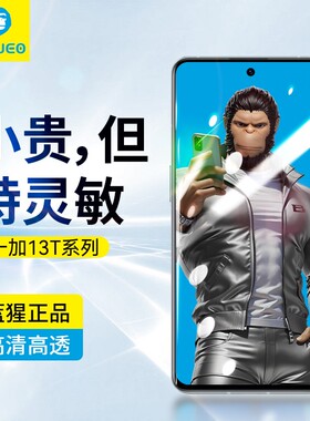 蓝猩适用于一加13T钢化膜1+13t手机膜1+保护贴膜高清防摔全屏覆盖Oneplus全包镜头抗指纹耐刮防爆玻璃不顶壳