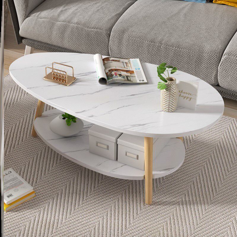 椭圆形边角桌客厅桌子风格茶几床头小户型床上用休闲桌地桌办公室