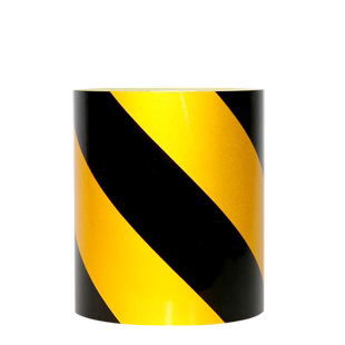 反光警示胶带黄黑斜纹直纹反光贴纸交通路政自粘胶条贴地红白相间夜光耐磨防水广告反光膜安全贴警戒带高粘