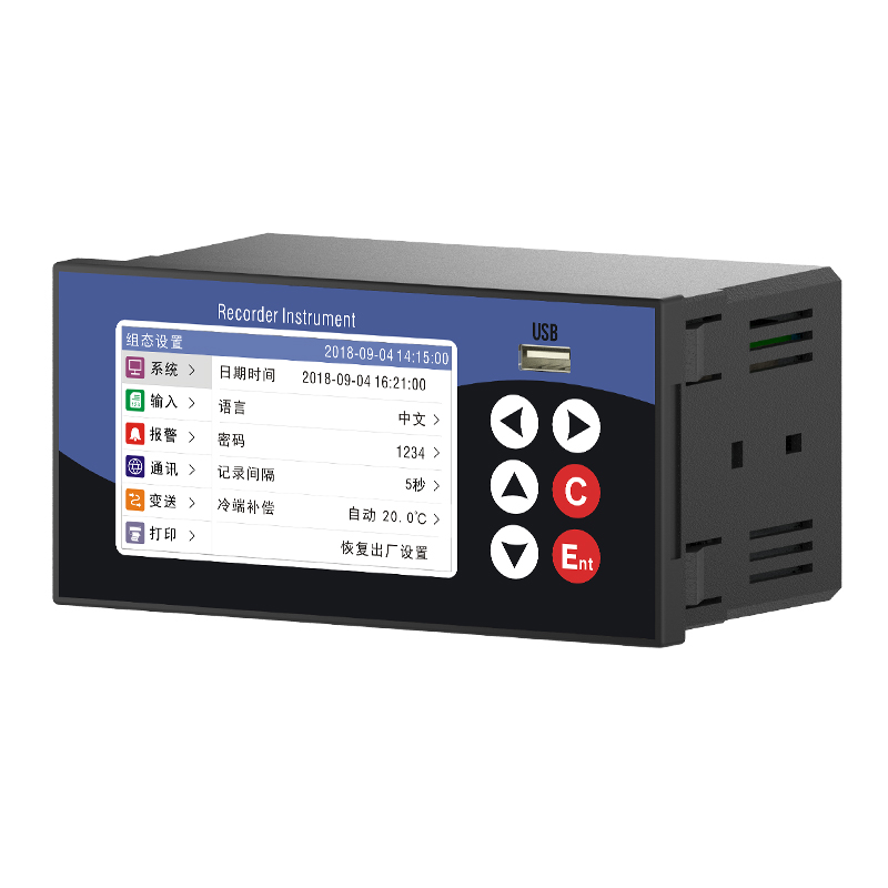多路无纸记录仪工业级温湿度电压电流液位炉温压力温度数据采集