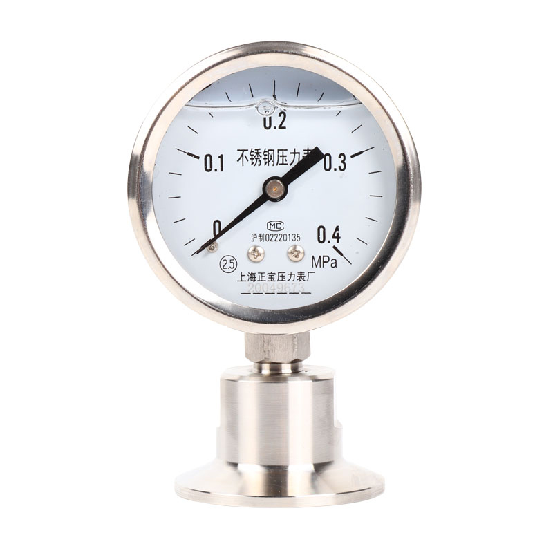 YTP-60MC 卫生型隔膜压力表不锈钢耐震 抗抖动高精度耐腐蚀压力表