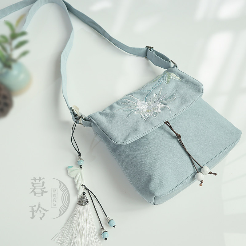 夏新款简约森系文艺中国风古风汉服帆布包包斜挎仙女布包小方包,个性定制/设计服务/DIY,明信片定制,淘宝优惠券,粉丝福利购,淘宝优惠卷