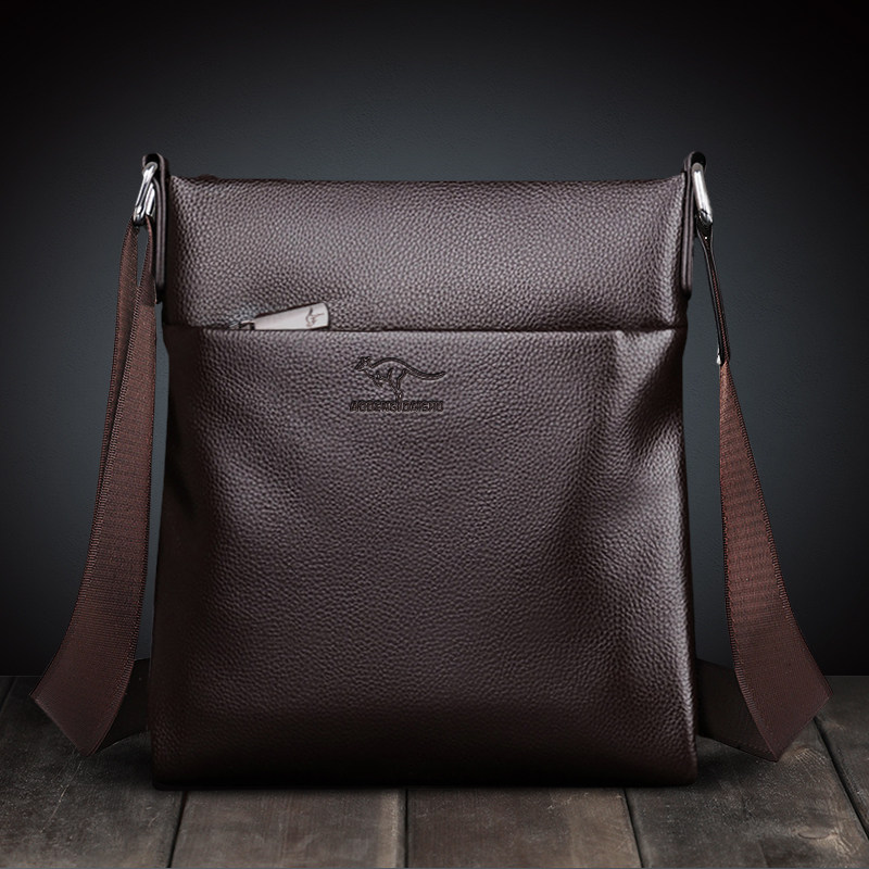 单肩包男士斜挎休闲包包商务背包韩版潮竖款多功能防水男包小挎包