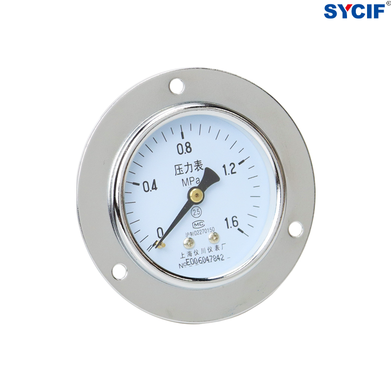 上海仪川仪表 轴向带边压力表带卡Y60ZT 油压气压水压真空表