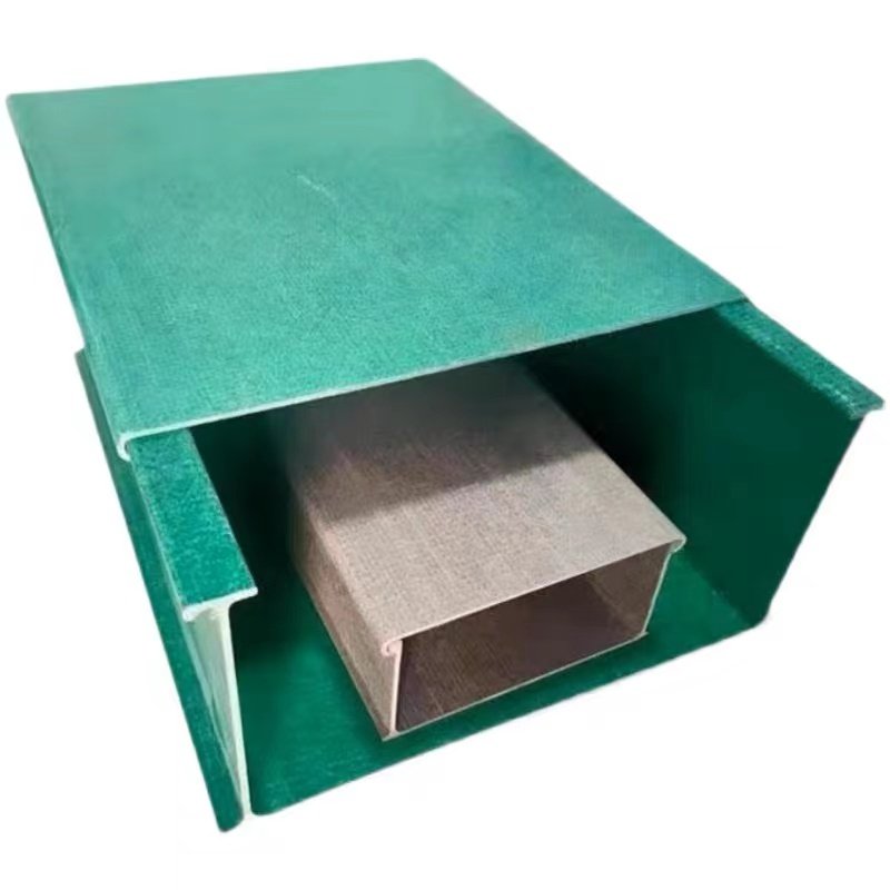 玻璃钢电缆桥架大跨距FRP防腐电力线缆管箱 复合材料防火阻燃线槽