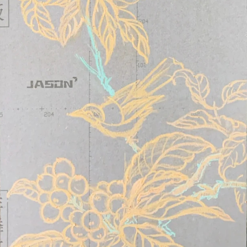 浮雕壁画勾勒粉笔墙绘轮廓画笔