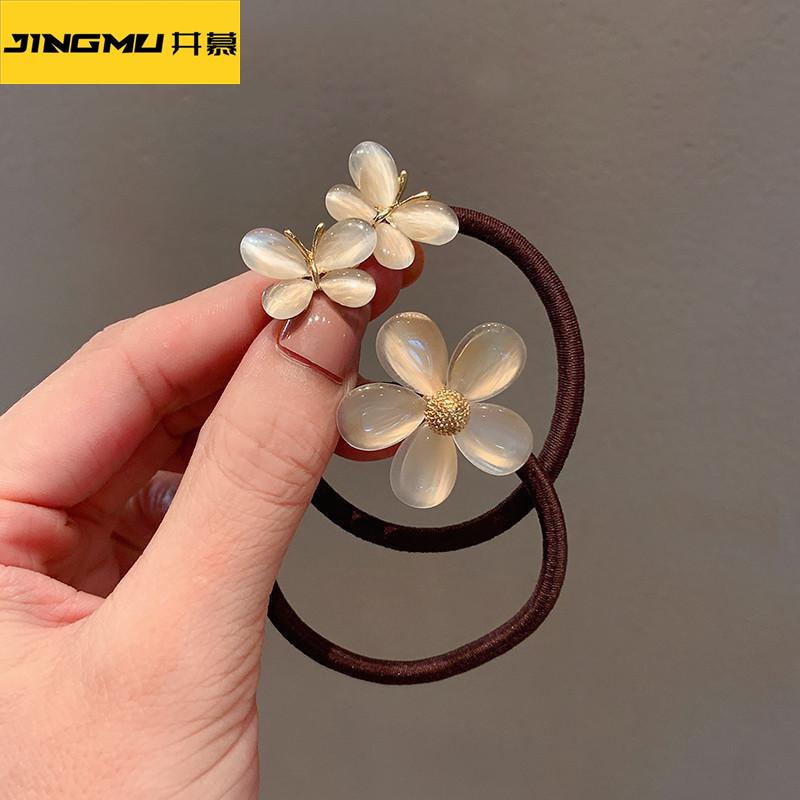 井慕~绝绝子新款小巧精致发圈甜美猫眼石头绳韩国简约气质皮筋发