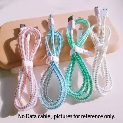 New 1.4M Laser Color TPU Soft Spiral USB Charging Cable