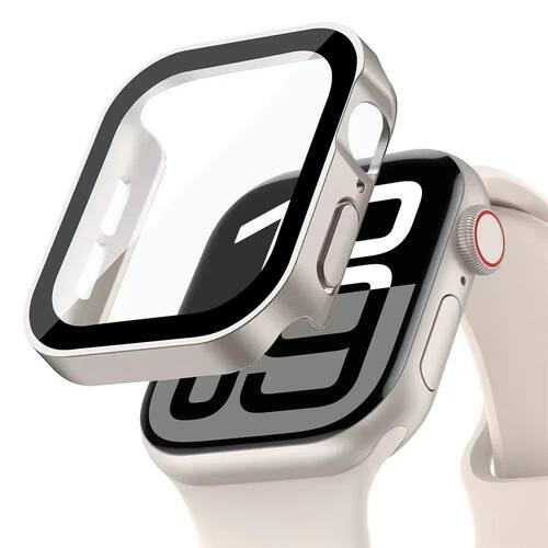 PC Tempered Glass for Apple Watch Case 11 10 46mm 42mm 45mm