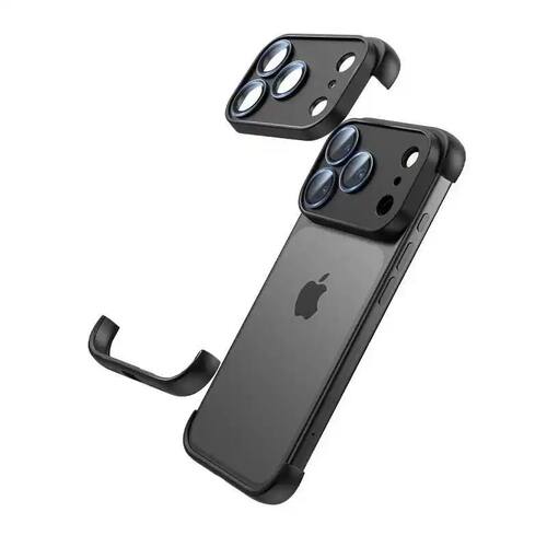 Frameless Silicone Bumper with Lens Protector Case for