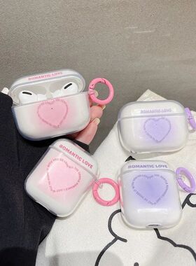 Candy Color Heart Earphone Cover For Apple AirPods Pro 3