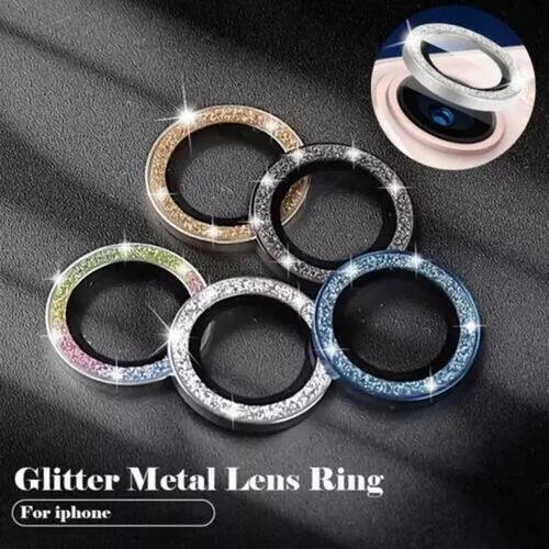 1set Glitter Bling Metal Glass Camera Lens Protector for