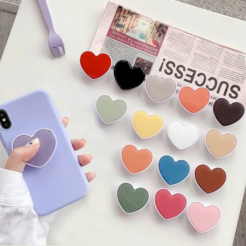 Universal Heart Shaped Folding Finger Ring Griptok Phone