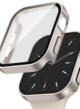 Glass+cover For Apple Watch case series 9 8 7 6 5 4 se 44mm