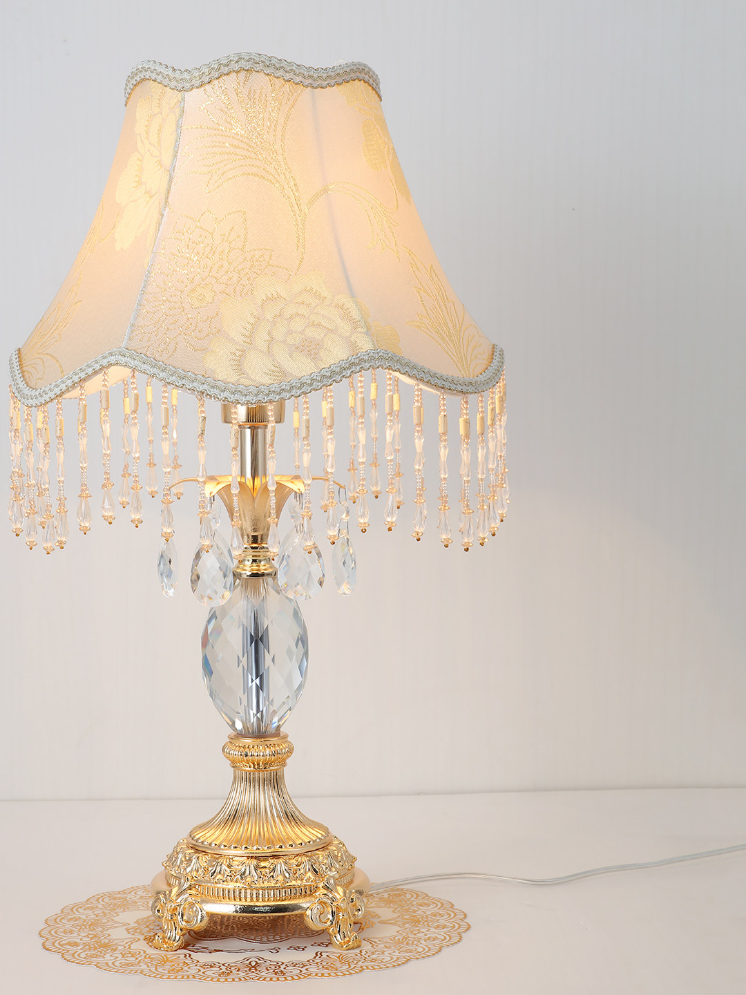 欧式奢华水晶台灯现代床头灯高档法式客厅卧室覆古宫廷装饰台灯