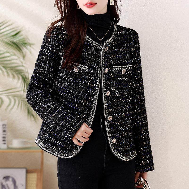 MONLOUVE大码时尚小香风高级感外套女装2025秋冬新款胖mm气质百搭