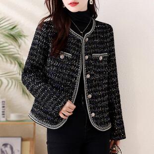 MONLOUVE大码时尚小香风高级感外套女装2025秋冬新款胖mm气质百搭