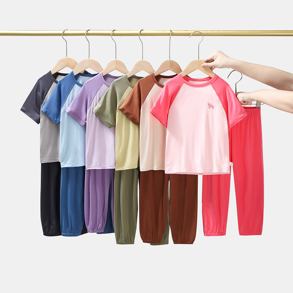 【Demi专享】【顾奈】夏季冰感家居服套装男女童薄款亲子装