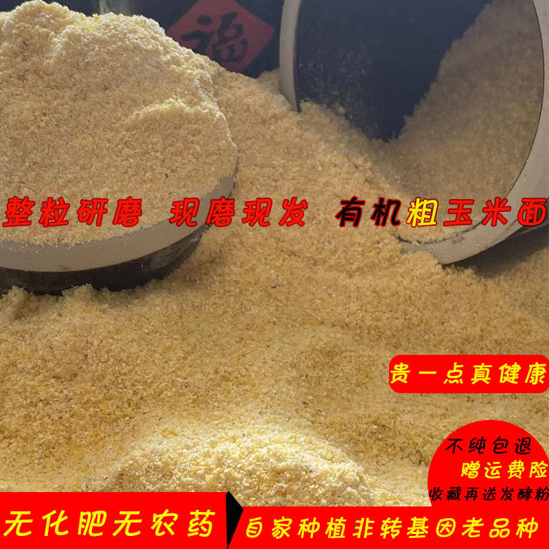 纯正玉米面粉棒子面苞米面绿色玉米粉粗粮家用非转基因粗玉米面 - 实物图