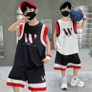 男童无袖篮球服儿童速干运动背心套装23号詹姆斯球衣中大童训练服