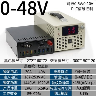 可调直流稳压大功率开关电源220转0-5V12V24V48V300伏1500W2000瓦