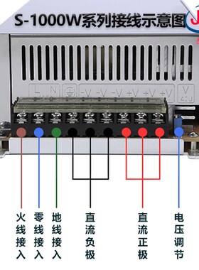 AC220转DC12V80A24V40A-30V36V48V20A大功率直流开关电源S-1000W