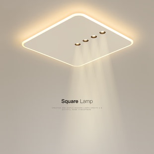 创意吸顶灯简约现代led主卧室灯超薄2025新款 客厅灯餐厅房间灯具