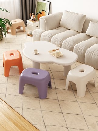 塑料小凳子加厚家用小板凳客厅方凳可叠放茶几凳浴室防滑儿童矮凳