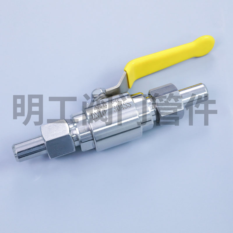 304/316不锈钢焊接式气源球阀Q2z1F/Q21SA-64P外螺纹活接对焊球阀