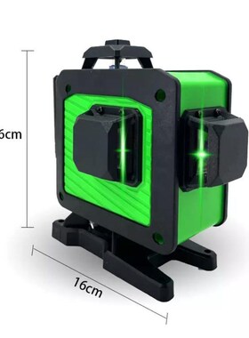 激光水平仪绿光16线4D360 可打斜线 水平/垂直高精度高亮贴墙仪
