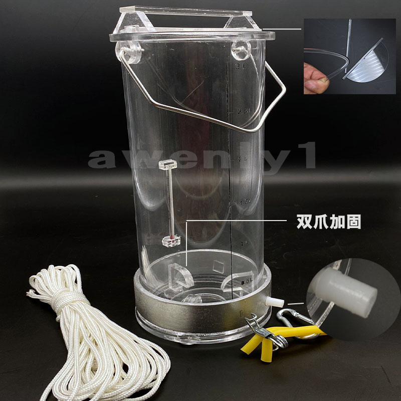 采水器有机玻璃水质采样器不锈钢深水污水采集器取样桶1L2L2.5L3L
