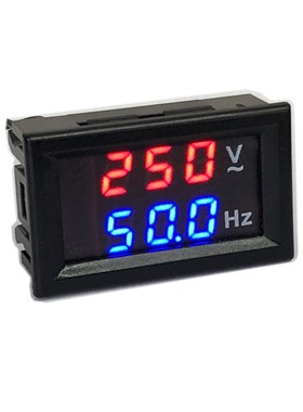 交流电压频率双显表AC110V220V380V赫兹表50Hz发电机数显频率表