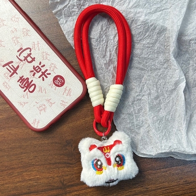 小红书同款国潮醒狮毛绒挂件