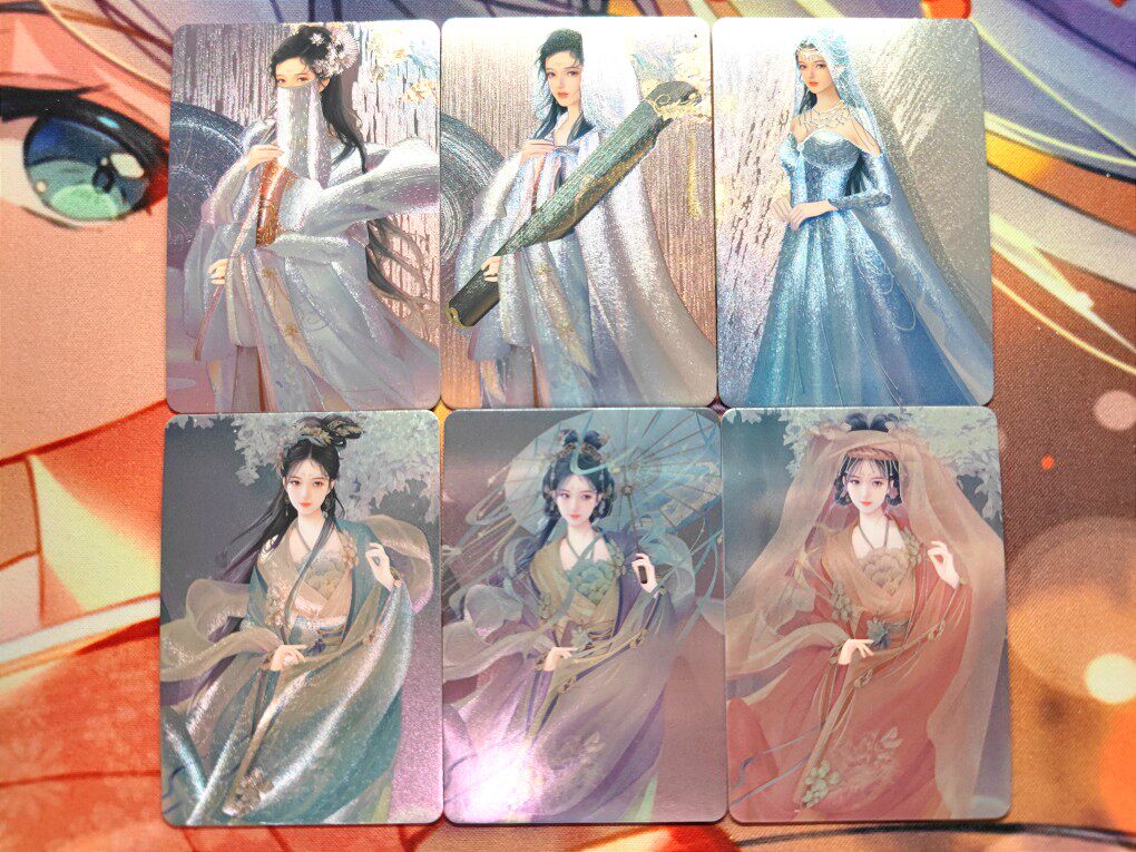 唯美古风 李师师 陈圆圆 苏小小 柳如是 武则天 一套三张 粗闪卡