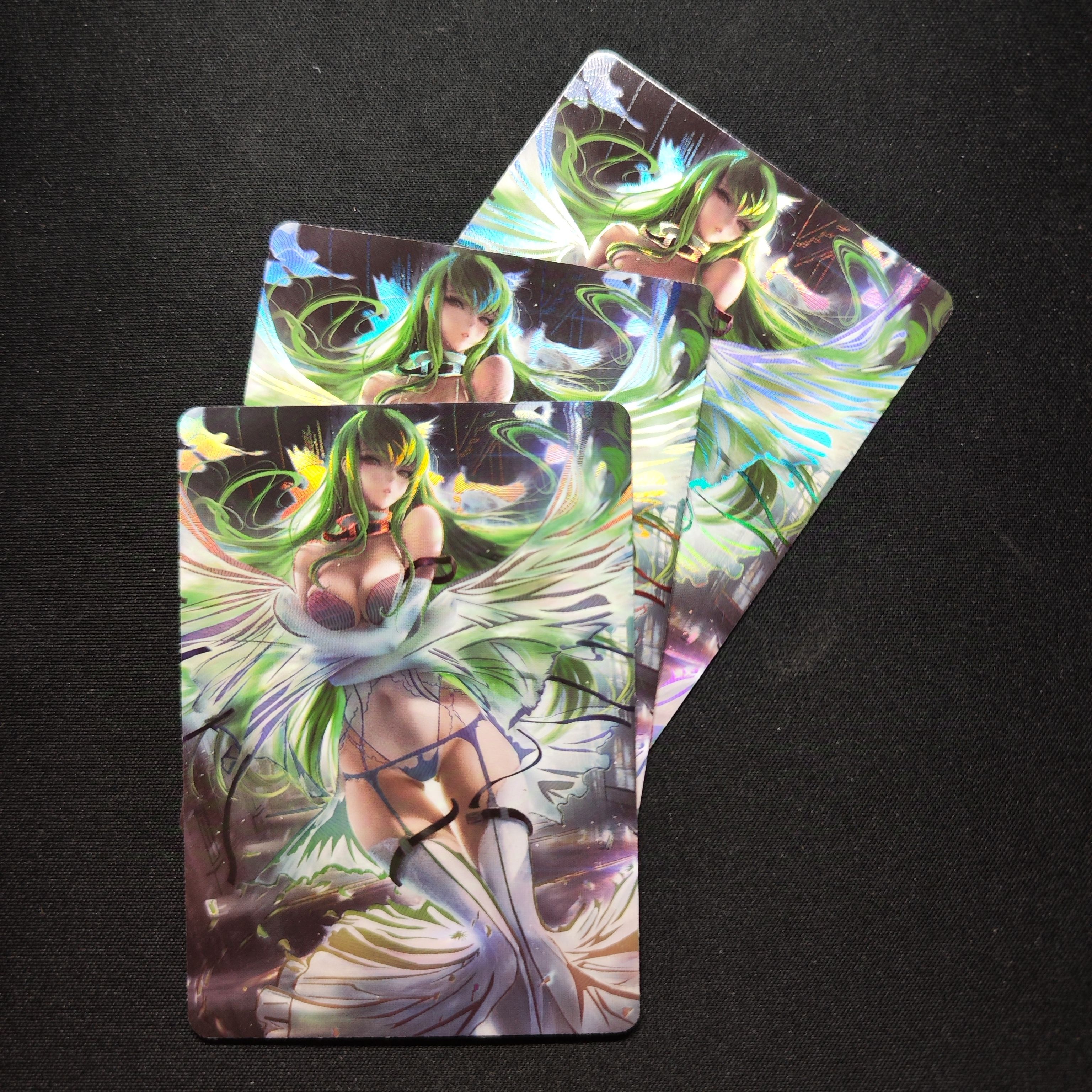 【特藏】叛逆的鲁鲁修CC 女神同人 渐变分差收藏闪卡3张 63×88mm