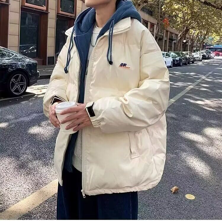 皮棉服男款冬季美式新款轻薄oversize棉服加厚棉衣外套短款面包服