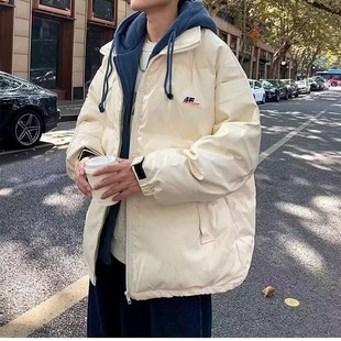 轻薄oversize棉服加厚棉衣外套短款 皮棉服男款 新款 美式 面包服 冬季