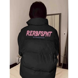 棉服男女2025年冬季新款韩系学院风潮牌大学生保暖立领外套上衣