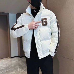 立领棉衣潮牌2025休闲韩版 高级感男装 棉服上衣外套百搭 新款 冬季