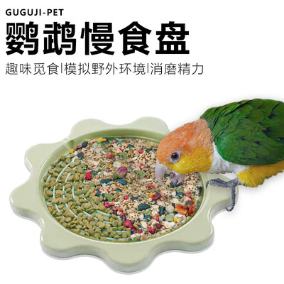 鹦鹉花朵慢食盘鸟喂食器